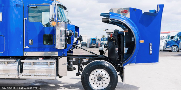 this image shows commercial truck suspension repair in Miami, Florida